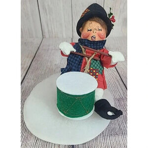 Vintage Annalee Dolls Felt Drummer Boy Blue Red Green 7" 1997 New With Tags